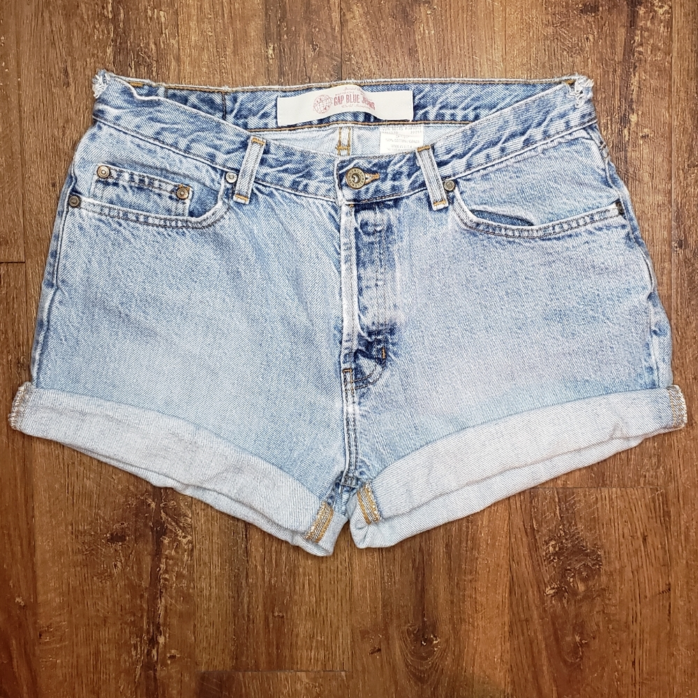 Vintage Denim Cutoff Shorts - High Waist
